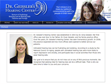 Tablet Screenshot of geisslerhearing.com